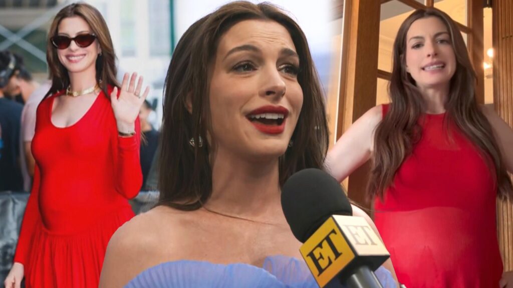 Anne Hathaway REACTS to Accidentally Wearing Dress BACKWARDS While Navigating Pregnancy (Exclusive) Anne Hathaway REACTS to Accidentally Wearing Dress BACKWARDS While Navigating Pregnancy (Exclusive)