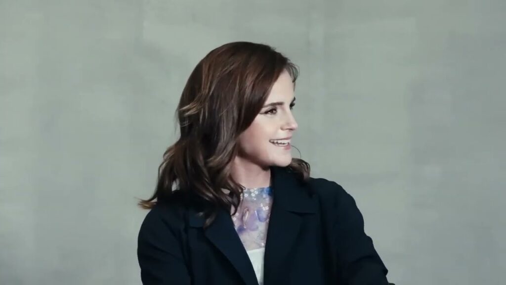 Emma Watson gets ready for Prada Fall