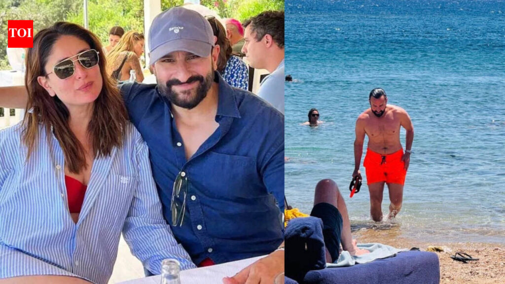 Kareena Kapoor Khan drops thirst trap PICS of Saif Ali Khan by the beach, calls him ‘hot husband’, netizens ask where are Taimur and Jeh | Kareena Kapoor Khan drops thirst trap PICS of Saif Ali Khan by the beach, calls him 'hot husband', netizens ask where are Taimur and Jeh |