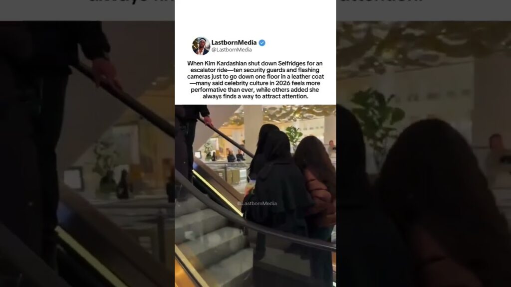 Fans react to Kim Kardashian’s high-security escalator ride at Selfridges #kimkardashian Fans react to Kim Kardashian’s high-security escalator ride at Selfridges #kimkardashian