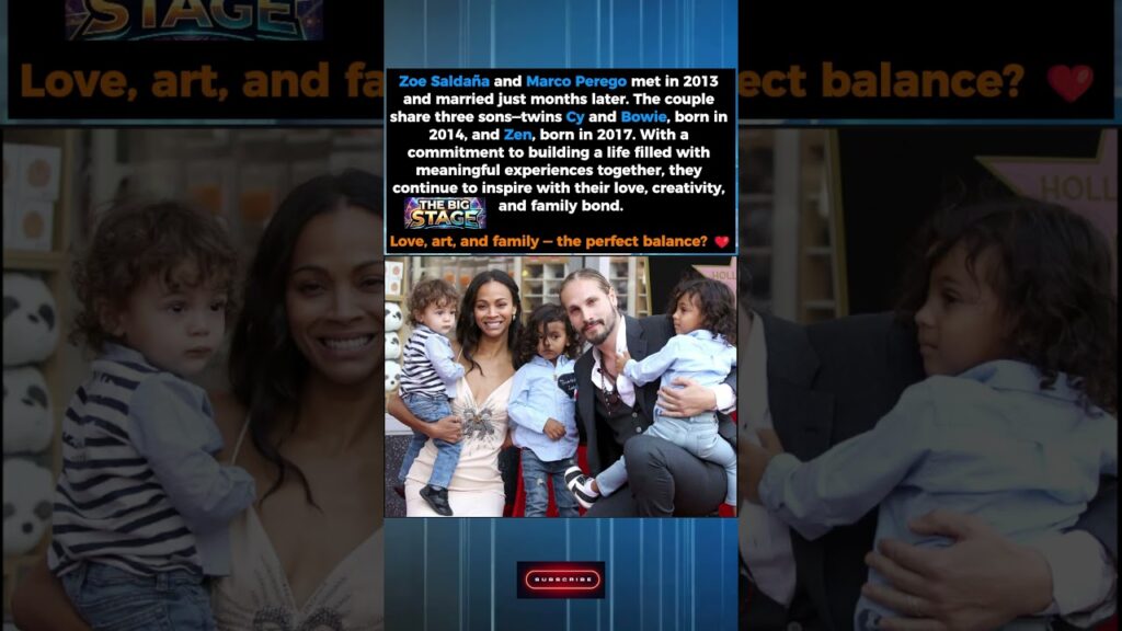 Zoe Saldaña &Marco Perego:love, art & family in perfect harmony #shorts #marriage #family #lovestory Zoe Saldaña &Marco Perego:love, art & family in perfect harmony #shorts #marriage #family #lovestory