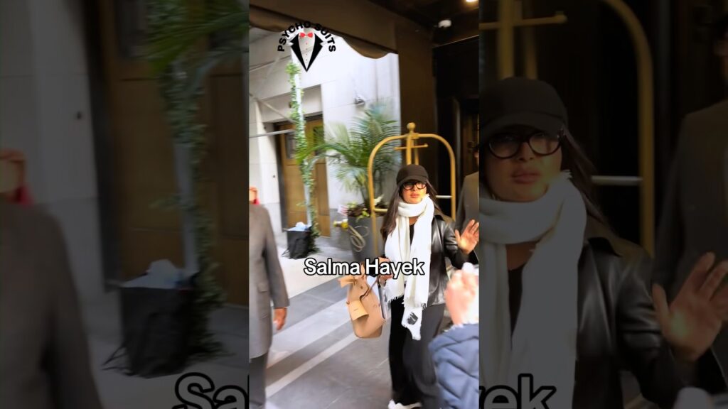Salma Hayek Stepping Out Struggling With Bodyguards ✨ #salmahayek