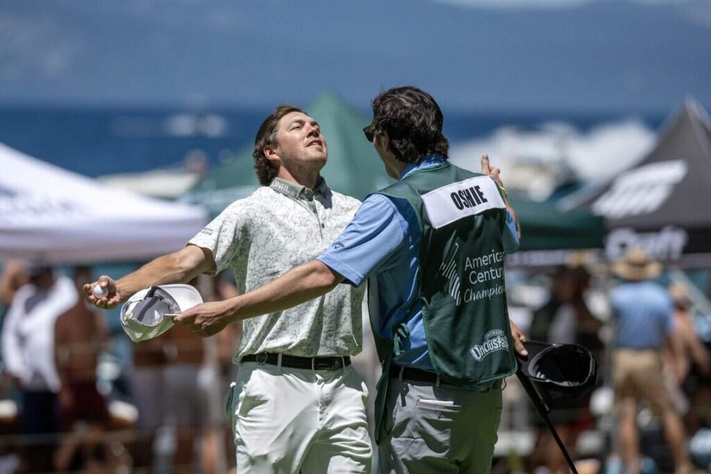 Photos: Celebrities take their swings at American Century golf tournament