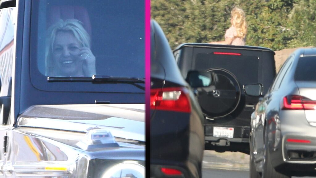 Britney Spears HANGS OUT of Sunroof on LA Freeway Britney Spears HANGS OUT of Sunroof on LA Freeway