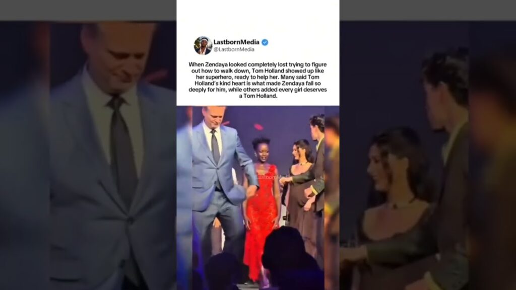 Fans say Tom Holland acted like a superhero helping Zendaya walk down #tomholland Fans say Tom Holland acted like a superhero helping Zendaya walk down #tomholland