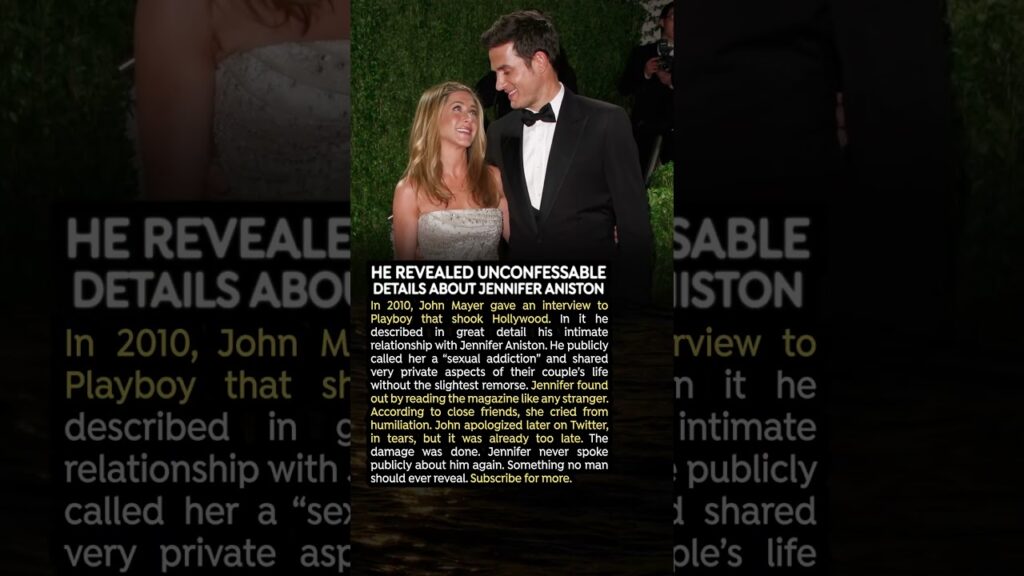 He Revealed Unconfessable Details About Jennifer Aniston