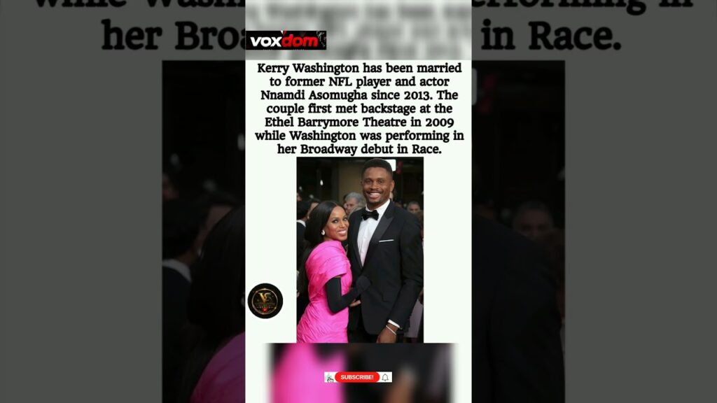 Kerry Washington & Nnamdi Asomugha: A Love Story That Started Backstage in 2009 🌷❤ #shorts #viral
