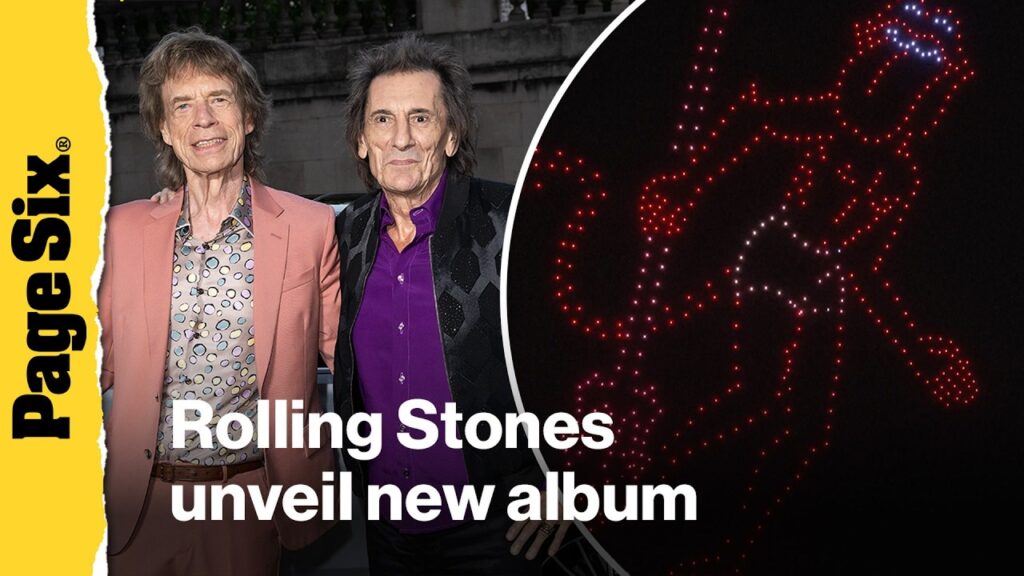 Watch the Rolling Stones unveil new album in spectacular drone display Watch the Rolling Stones unveil new album in spectacular drone display