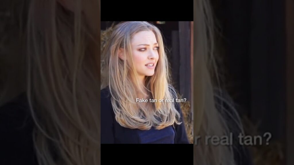 The way Amanda Seyfried said "No Tan" when asked to choose between Fake Tan ot Real Tan✨️