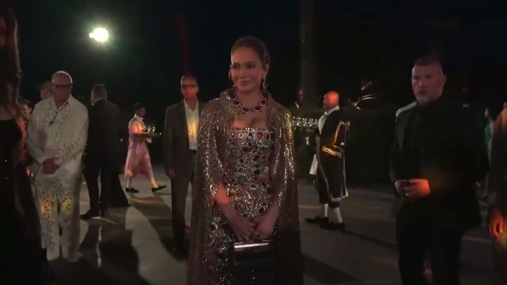 Jennifer Lopez at the Dolce & Gabbana Alta Moda fashion show