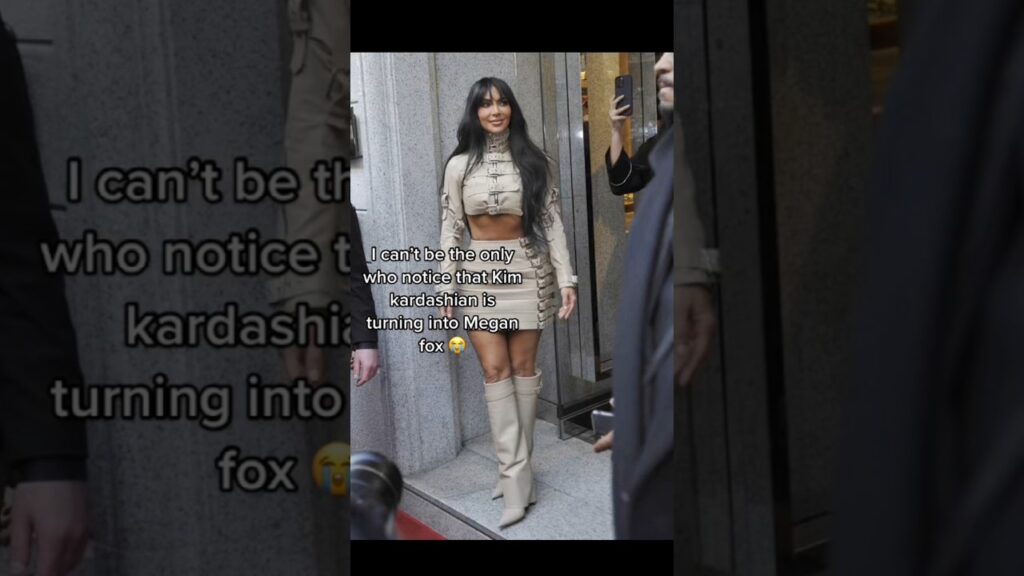 I can't be the only one who noticed that Kim Kardashian is turning into Megan Fox 😭