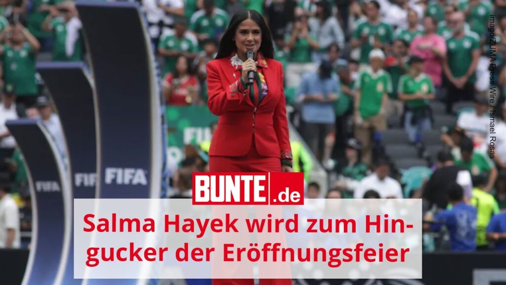 Salma Hayek wird in rotem Anzug zum Hingucker der Eröffnungsfeier Salma Hayek wird in rotem Anzug zum Hingucker der Eröffnungsfeier