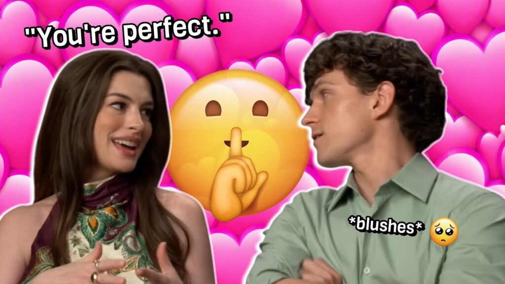 anne harthaway and tom holland flirting for 10 minutes straight anne harthaway and tom holland flirting for 10 minutes straight