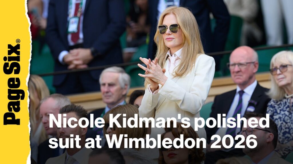 Nicole Kidman is polished at Wimbledon 2026 in a suit and tie Nicole Kidman is polished at Wimbledon 2026 in a suit and tie