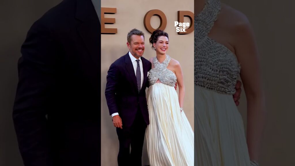 Matt Damon and Anne Hathaway were all smiles at “The Odyssey” premiere in NYC ✨ #shorts Matt Damon and Anne Hathaway were all smiles at "The Odyssey" premiere in NYC ✨ #shorts