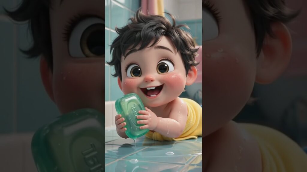 You think you finally caught the soap… but it has other plans!Who else has fought a slippery soap