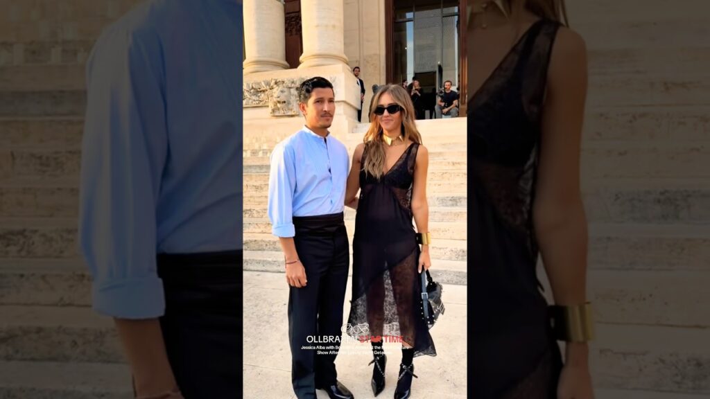 Jessica Alba with Boyfriend Arrives at the Fendi Couture Show After Her Yacht Getaway. #JessicaAlba