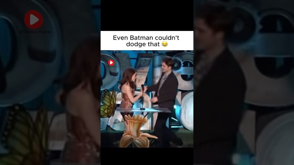 Even Batman couldn't dodge that 😂 # #robertpattinson #kristenstewart
