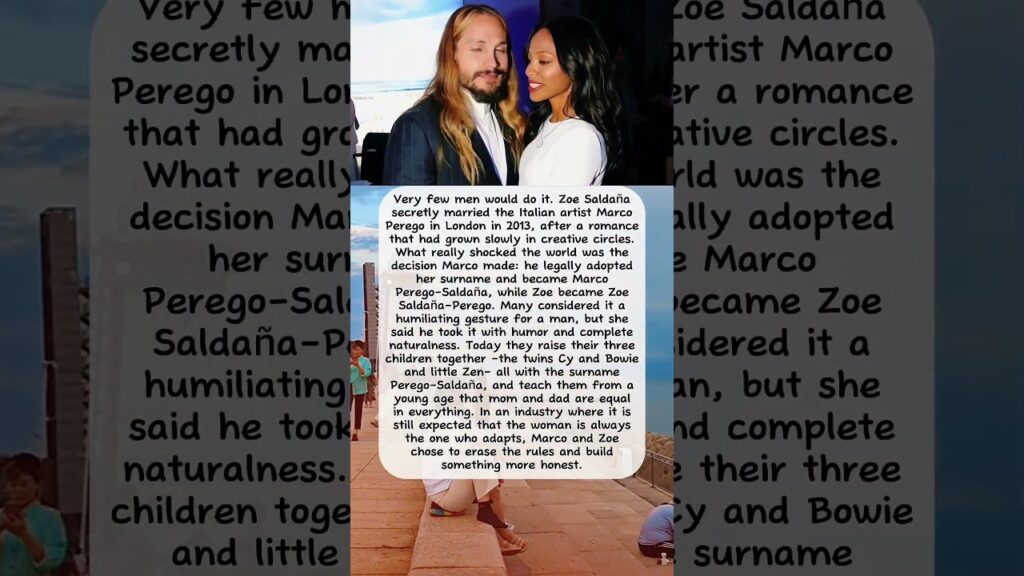 Marco Changed His Name for Zoe Saldaña—And Shocked the World #inspiration #lovestory #truestory
