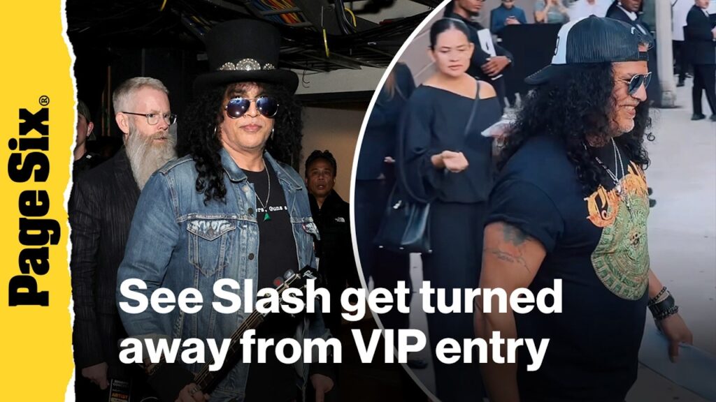 Slash of Guns N' Roses turned away from VIP entrance after not being not recognized