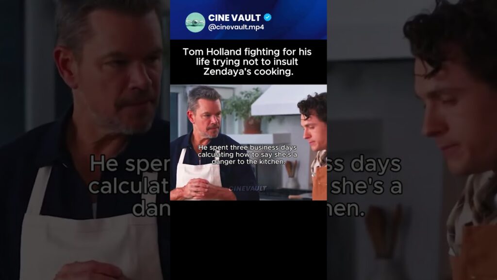 Tom Holland tries NOT to roast Zendaya’s cooking! 📉😱 | #Shorts