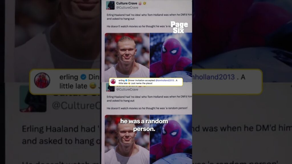 We are patiently waiting for the Tom Holland x Erling Haaland collab!! 👀 #shorts