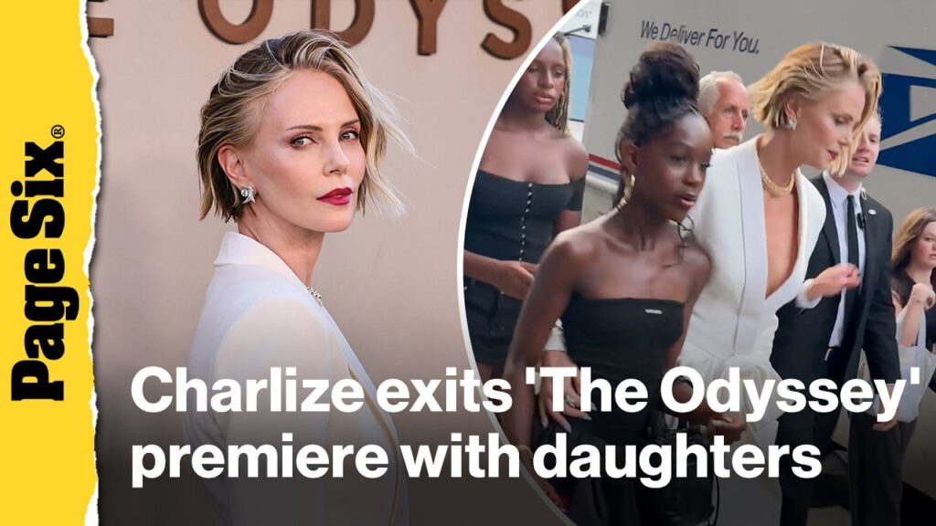 Charlize Theron exits ‘The Odyssey’ premiere with daughters Jackson and August Charlize Theron exits 'The Odyssey' premiere with daughters Jackson and August