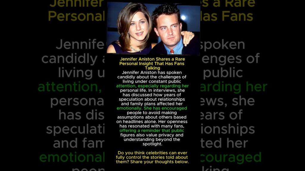 Jennifer Aniston Shares a Rare Personal Insight That Has Fans Talking Jennifer Aniston Shares a Rare Personal Insight That Has Fans Talking