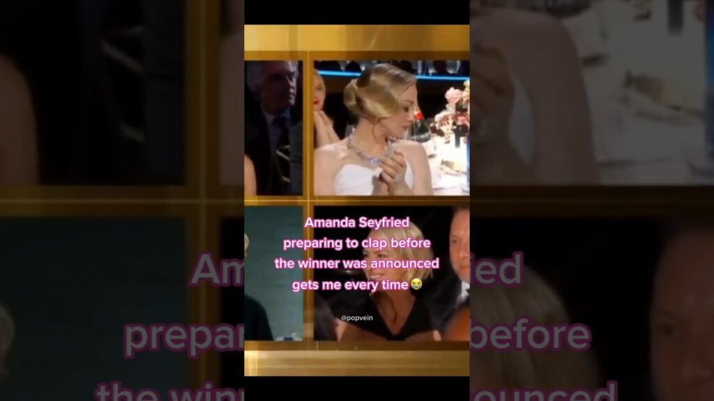 Amanda Seyfried preparing to clap before the winner was announced gets me every time 😭