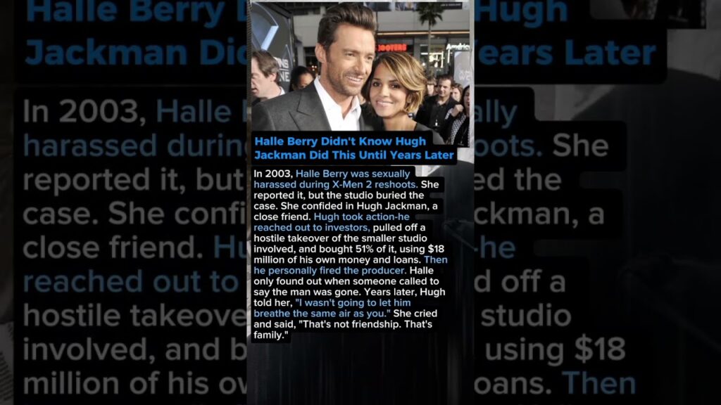 Halle Berry Didn't Know Hugh Jackman Did This Until Years Later. X-Men 2. #shorts #hollywood