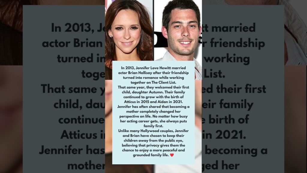 Jennifer Love Hewitt Chose Family Over Fame ❤️ Jennifer Love Hewitt Chose Family Over Fame ❤️