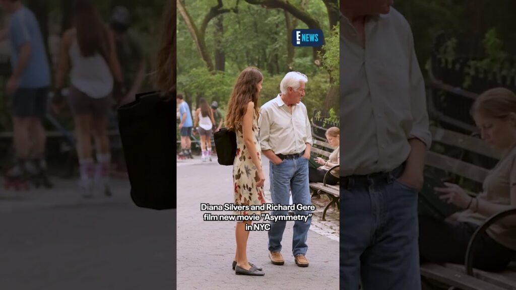 Richard Gere and Diana Silvers were spotted filming a scene for their new film “Asymmetry” in NYC. Richard Gere and Diana Silvers were spotted filming a scene for their new film "Asymmetry" in NYC.