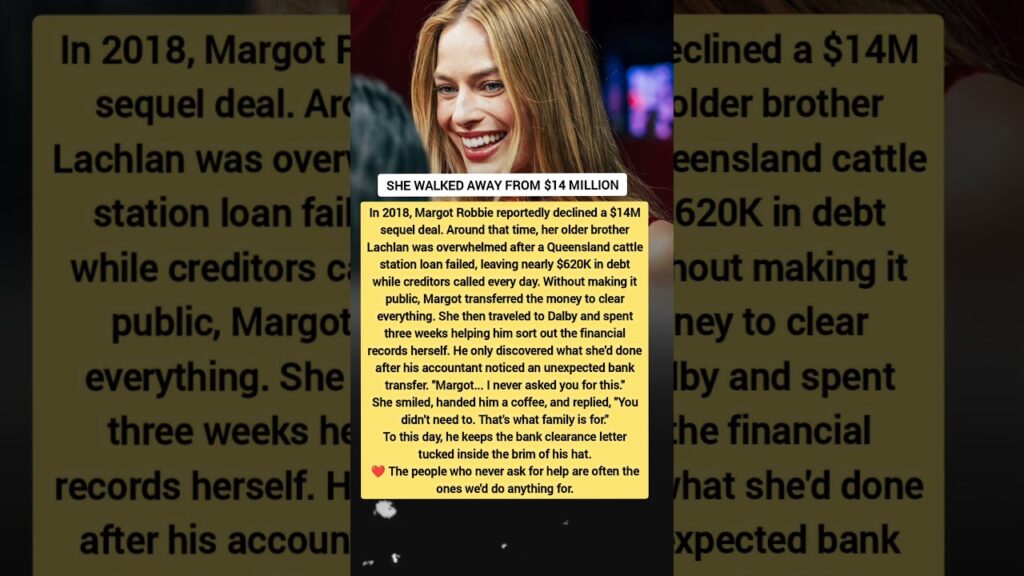 Margot Robbie Secretly Saved Her Brother | The $14 Million Decision That Touched Millions ❤️ Margot Robbie Secretly Saved Her Brother | The $14 Million Decision That Touched Millions ❤️