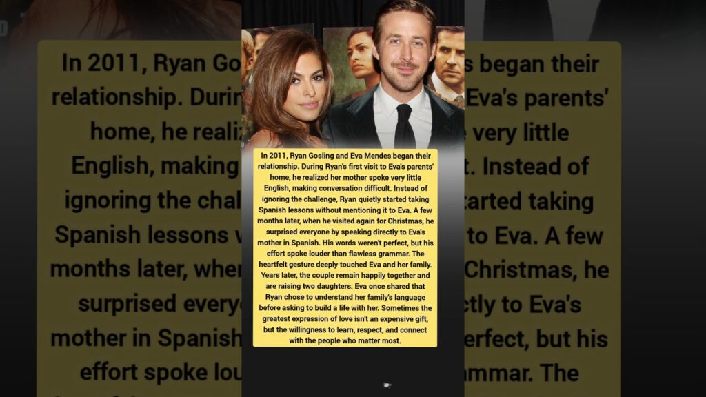 Ryan Gosling Secretly Learned Spanish for Eva Mendes | A Beautiful Love Story ❤️ Ryan Gosling Secretly Learned Spanish for Eva Mendes | A Beautiful Love Story ❤️