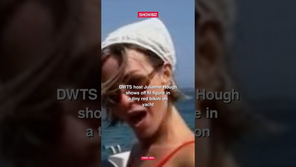 DWTS host Julianne Hough shows off fit figure in a tiny red bikini on yacht #shorts #sport #celebrit