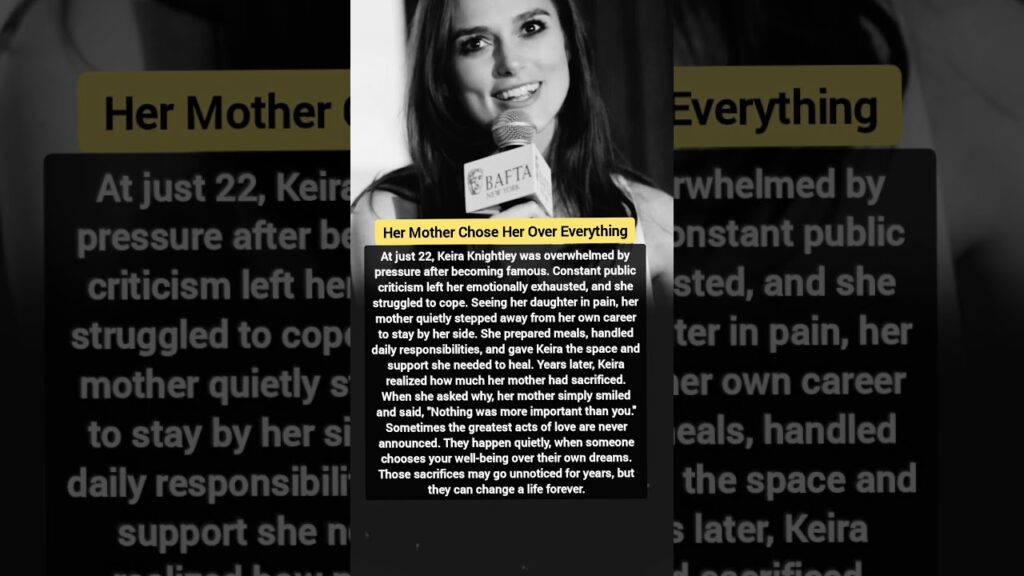 The Mother's Sacrifice That Saved Keira Knightley | A Heartwarming Story of Love