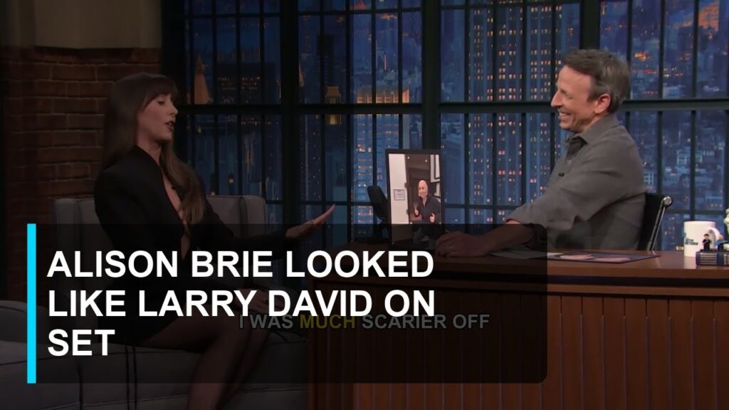 Alison Brie Looked Like Larry David On Set