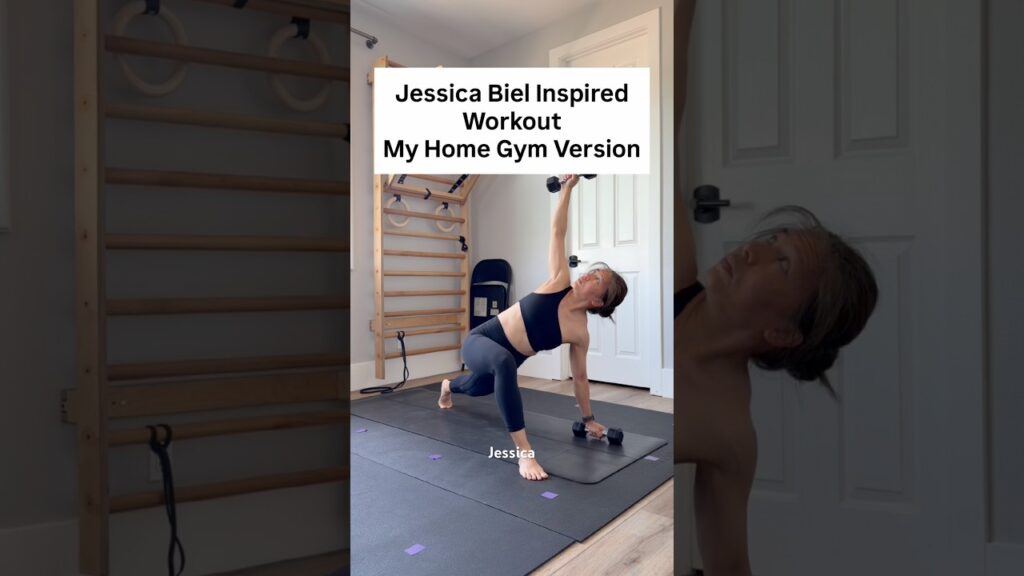 Jessica Biel inspired workout.  Full body strength + cardio 🏆❤️