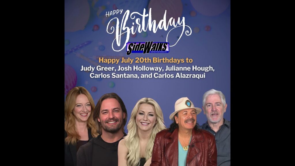 Happy birthdays to Judy Greer, Josh Holloway, Julianne Hough, Santana, and Carlos Alazraqui Happy birthdays to Judy Greer, Josh Holloway, Julianne Hough, Santana, and Carlos Alazraqui