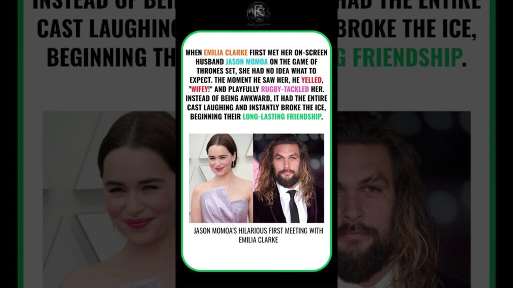 Jason Momoa's Hilarious First Meeting with Emilia Clarke#gameofthrones #shorts