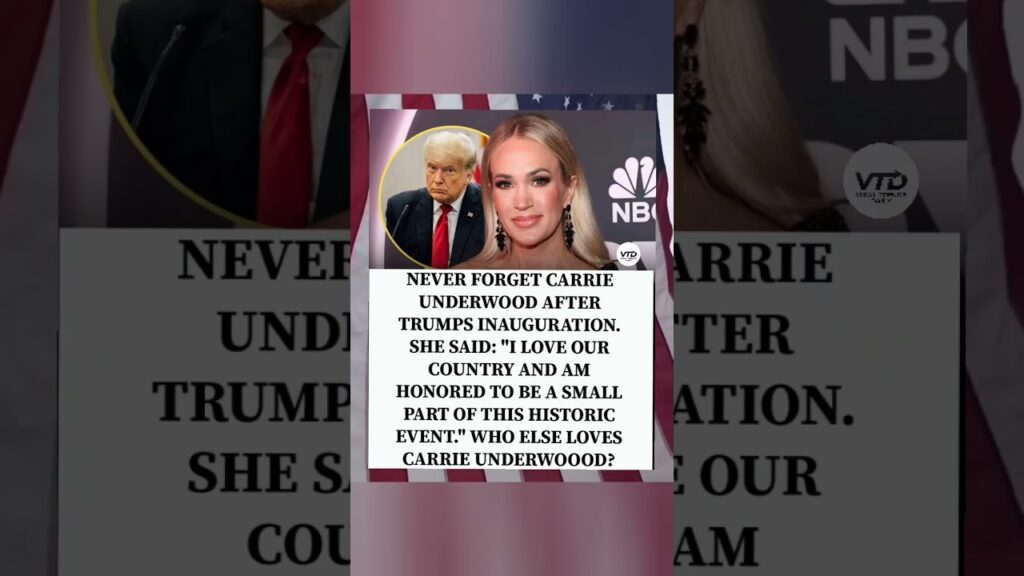 Carrie Underwood honors America at the historic inauguration. #CarrieUnderwood #Inauguration