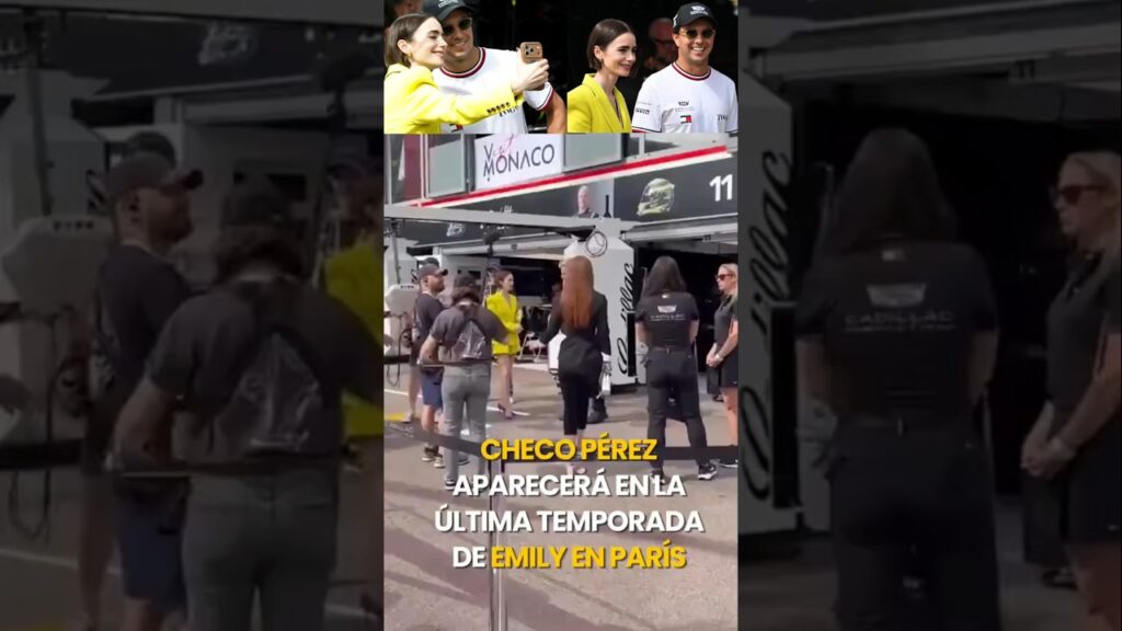 #lilycollins filmando #emilyinparis en el GP de #f1 de Mónaco, #checoperez #lilycollins filmando #emilyinparis en el GP de #f1 de Mónaco, #checoperez
