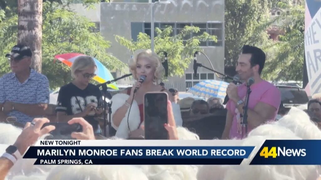 Marilyn Monroe fans break world record in Palm Springs ahead of her 100th birthday Marilyn Monroe fans break world record in Palm Springs ahead of her 100th birthday
