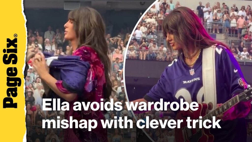 Country star Ella Langley fixes potentially catastrophic wardrobe malfunction with clever trick Country star Ella Langley fixes potentially catastrophic wardrobe malfunction with clever trick