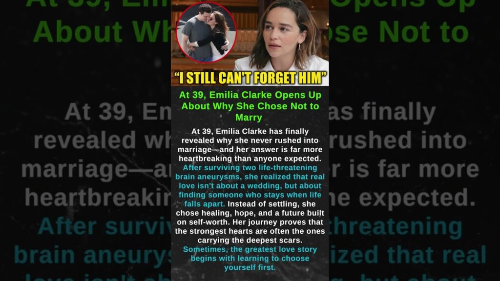 At 39, Emilia Clarke Opens Up About Why She Chose Not to Marry #shorts