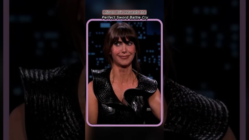 What Does Alison Brie Shout When She Picks Up a Sword?#funny#interviews#dialogue#gameshow #shorts