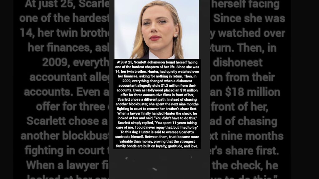 Scarlett Johansson's Incredible Promise to Her Twin Brother | A Story of Loyalty & Gratitude ❤️