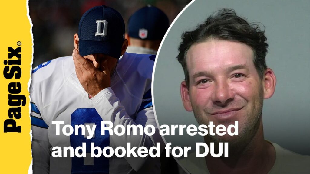 Tony Romo arrested and booked for DUI on golf trip home