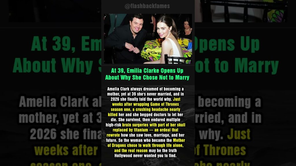 At 39, Emilia Clarke Opens Up About Why She Chose Not to Marry #shorts