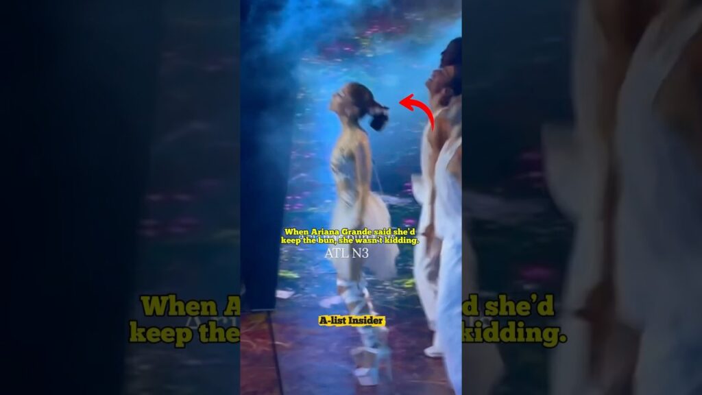 Ariana Grande Kept Her Bun At Any Cost!! #arianagrande